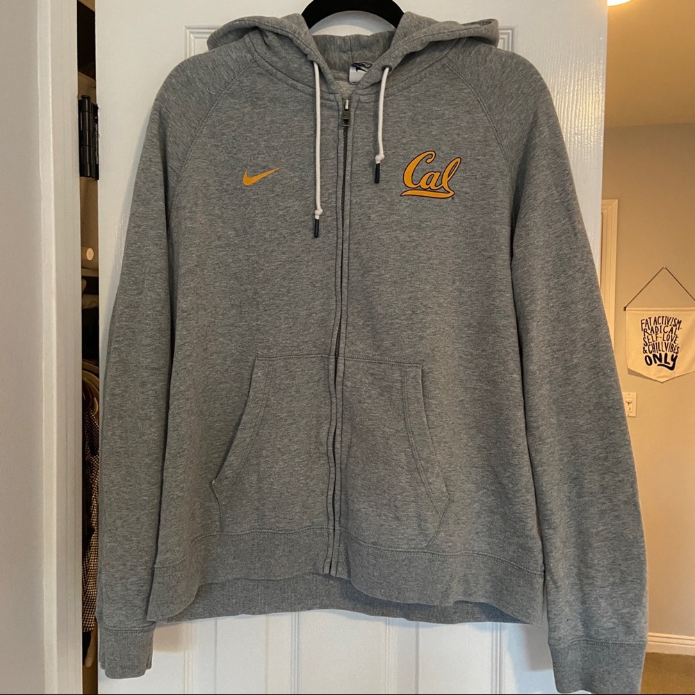 Cal UC Berkeley Grey Nike Zip Up Hoodie